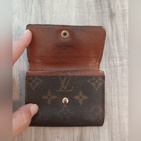 Auth LOUIS VUITTON PORTE MONNAIE PLAT Coin Case Wallet Purse Monogram - Picture 5 of 9